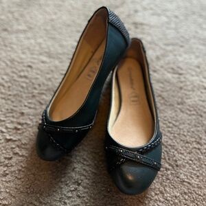Green dress flats